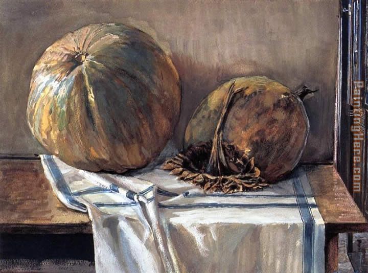 Melons painting - Egon Schiele Melons art painting